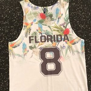 Topical print “Florida” tank top
